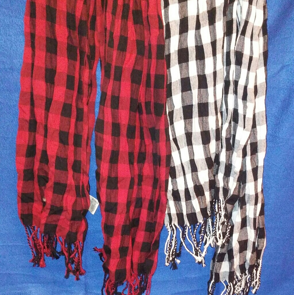 Two fashion scarves